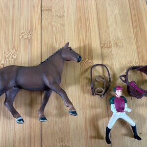 Schleich Farm Life Eventing Rider Set Hanoverian Horse - 42288 - Retired